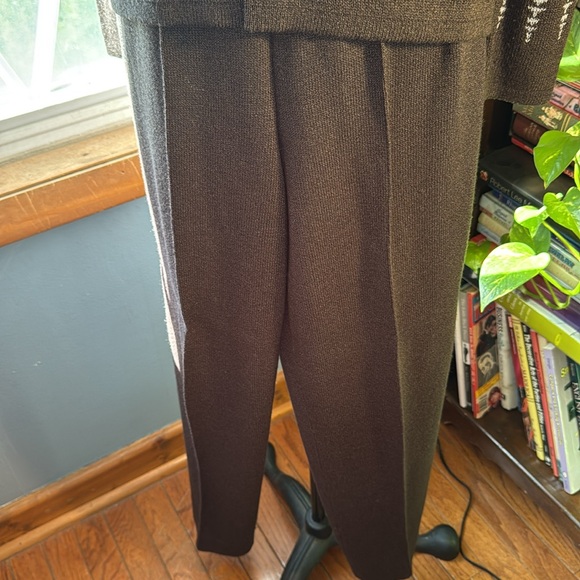 San Remo 2 piece slacks and zippered cardigan size S. Gray and light blue. - Picture 3 of 13